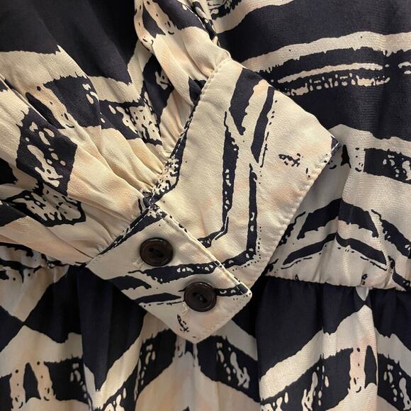 Parker 100% Silk Dress | Chevron Aztec Print, Open Back, Boho, Size M, MSRP $340 - Picture 7 of 7